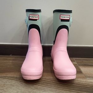 Hunter Rain boots -Pink and Blue